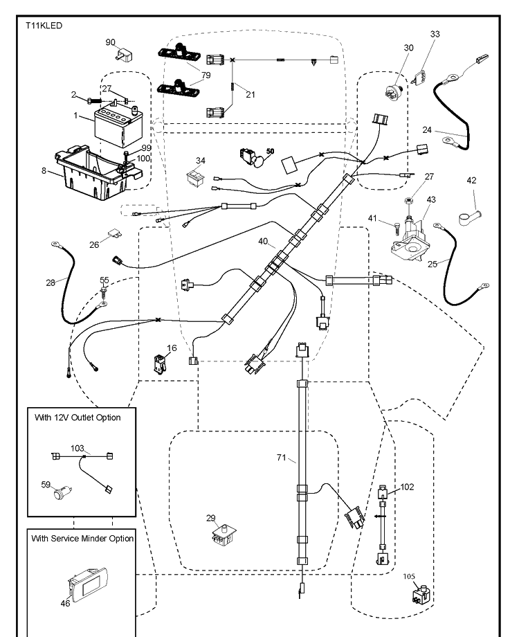 Electrical Diagram and Parts List for TS148X (96043031200)(2020-06) Husqvarna Lawn Tractor