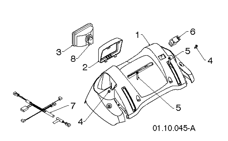 Handle 3 Diagram and Parts List for ST268EP (96191003806)(2012-09) Husqvarna Snow Blower