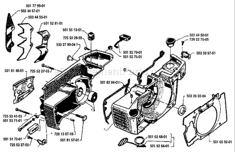 Page D Diagram and Parts List for 268 1987-05 Husqvarna Chainsaw