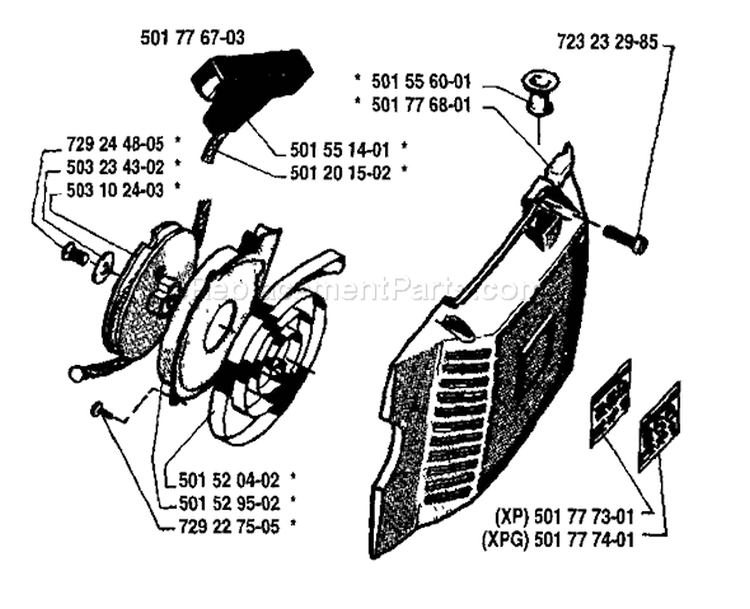 Page I Diagram and Parts List for 268 1987-05 Husqvarna Chainsaw