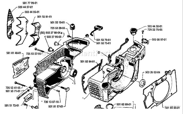 Page D Diagram and Parts List for 268 1987-11 Husqvarna Chainsaw