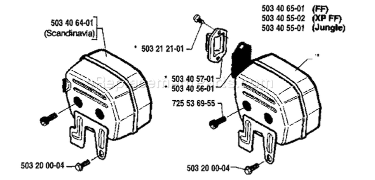 Page G Diagram and Parts List for 268 1987-11 Husqvarna Chainsaw
