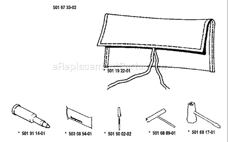 Page L Diagram and Parts List for 268 1989-02 Husqvarna Chainsaw