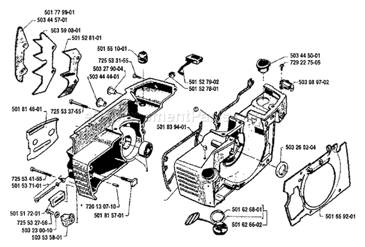 Page D Diagram and Parts List for 268 1989-02 Husqvarna Chainsaw