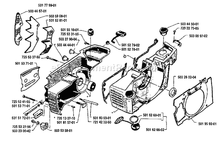 Page E Diagram and Parts List for 268 1991-02 Husqvarna Chainsaw