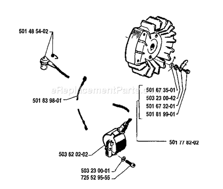 Page G Diagram and Parts List for 268 1991-02 Husqvarna Chainsaw