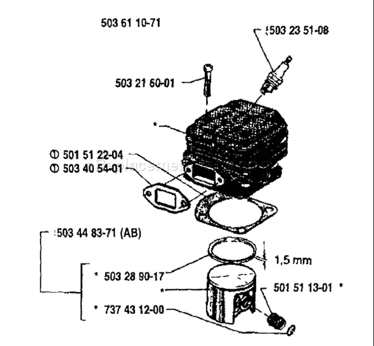 Page I Diagram and Parts List for 268 1991-02 Husqvarna Chainsaw