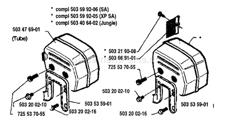 Page I Diagram and Parts List for 268 1993-09 Husqvarna Chainsaw