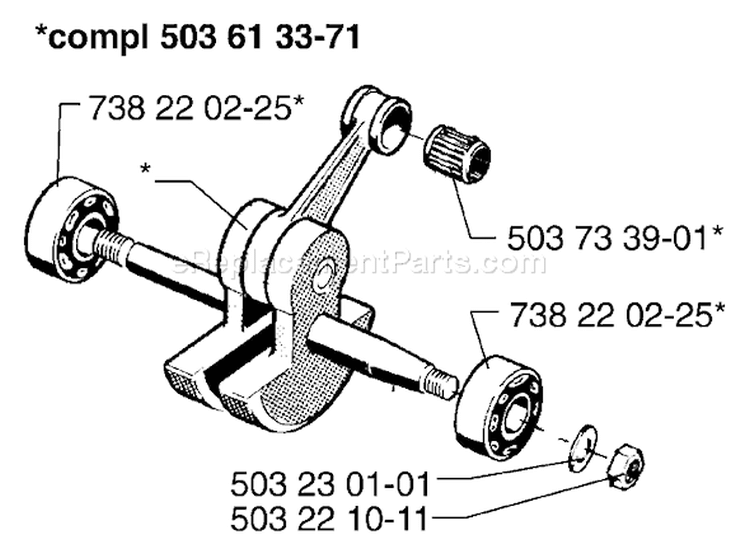 Page L Diagram and Parts List for 268 1997-01 Husqvarna Chainsaw