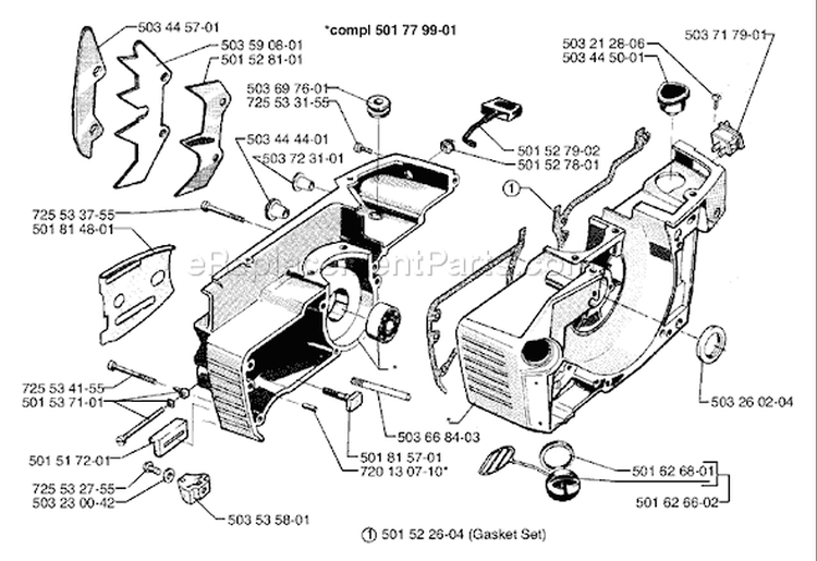 Page E Diagram and Parts List for 268 1997-01 Husqvarna Chainsaw