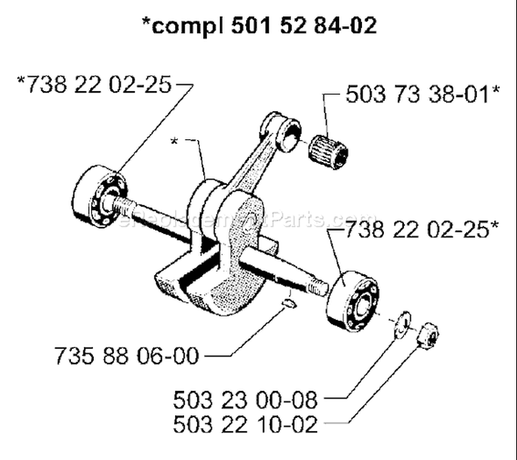 Page F Diagram and Parts List for 268 1997-01 Husqvarna Chainsaw