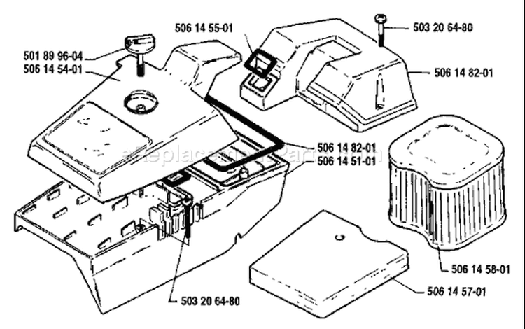 Page L Diagram and Parts List for 268K 268 K 1989-01 Husqvarna Concrete Saw