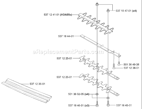 Page G Diagram and Parts List for HA850ATTACHMENT 2004-01 Husqvarna Trimmer