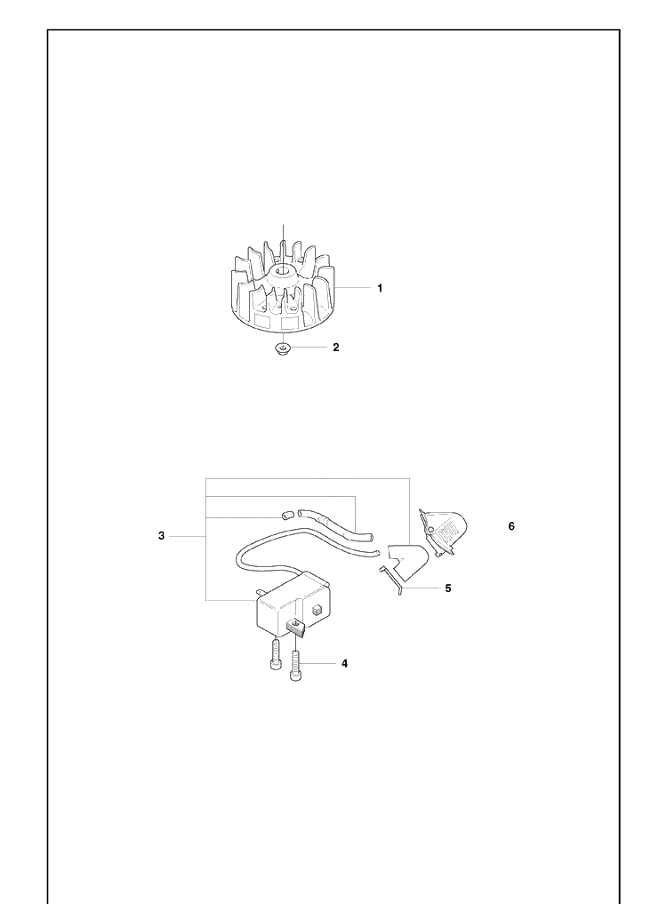 Ignition System Diagram and Parts List for 323HD60 2009-02 Husqvarna Hedge Trimmer