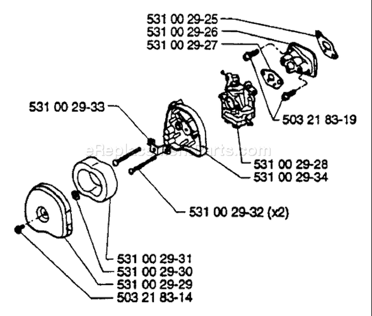 Page A Diagram and Parts List for 26H 26 H 1995-01 Husqvarna Hedge Trimmer