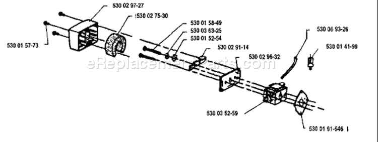 Page E Diagram and Parts List for 26L 26 L 1993-05 Husqvarna Trimmer
