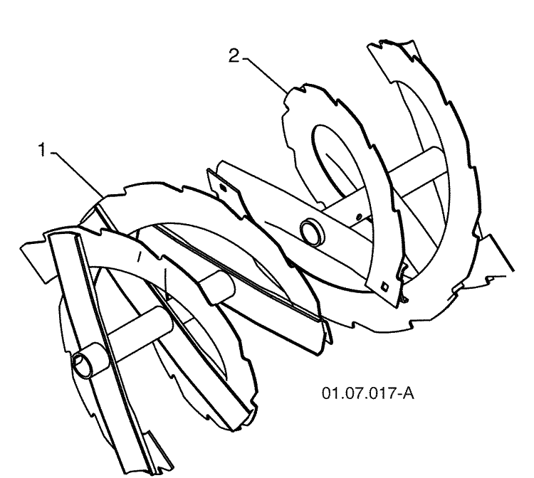 Auger Housing 2 Diagram and Parts List for 924SB (96193003500)(2008-10) Husqvarna Snow Blower