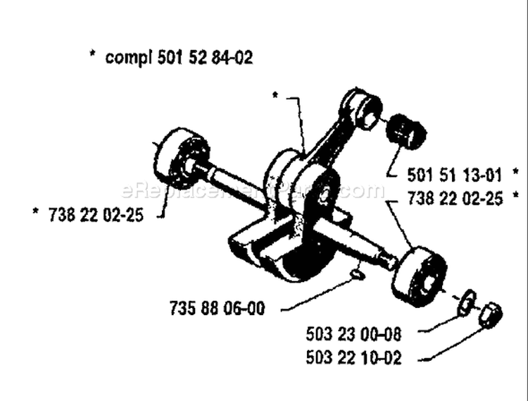 Page E Diagram and Parts List for 272 1993-01 Husqvarna Chainsaw
