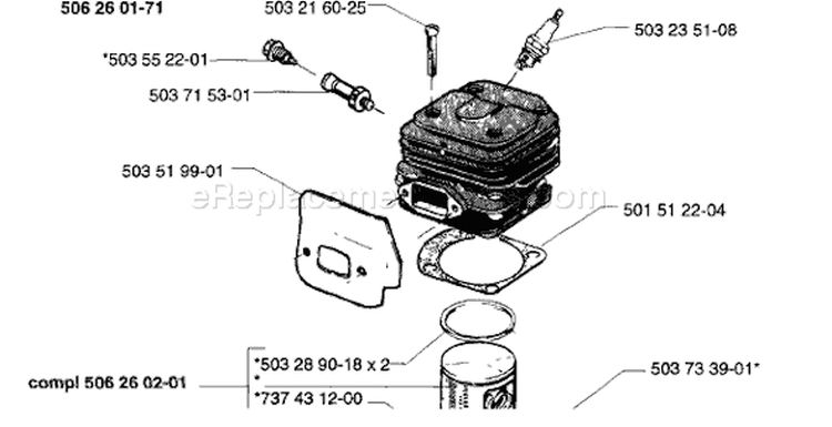 Page M Diagram and Parts List for 272S 272 S 1997-01 Husqvarna Stump Grinder
