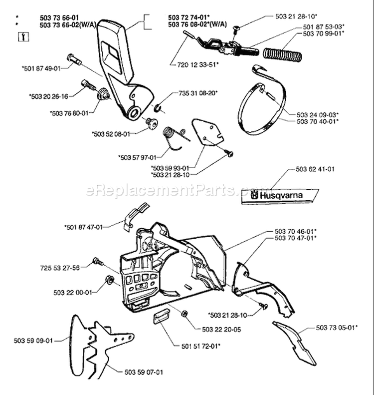 Page C Diagram and Parts List for 272XP 272 XP 1997-01 Husqvarna Chainsaw