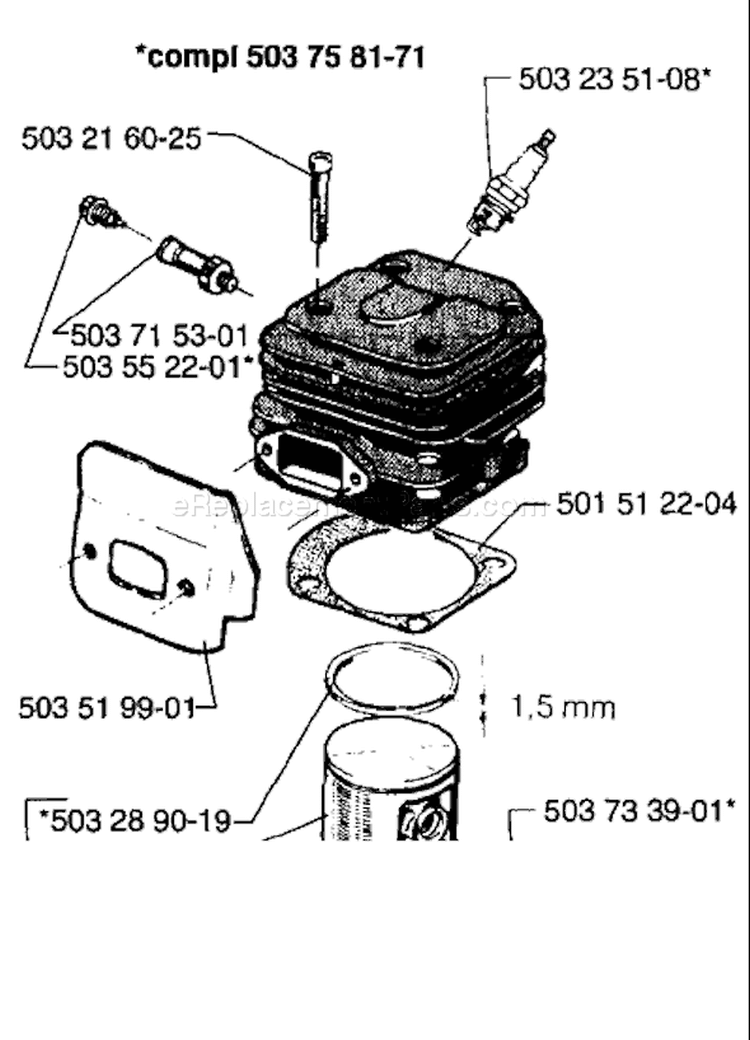 Page I Diagram and Parts List for 272XP 272 XP 1997-01 Husqvarna Chainsaw