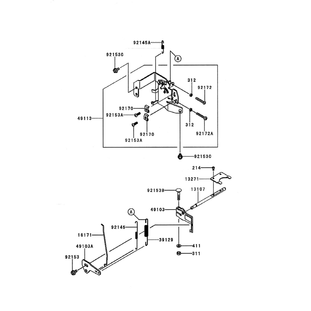 Engine >> Control-Equipment Diagram and Parts List for LGT24K54 240472 Husqvarna Lawn Tractor