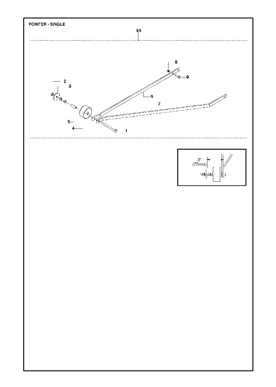 Pointer - Single Diagram and Parts List for FS520 (FS 524)(2007-08) Husqvarna Circular Saw