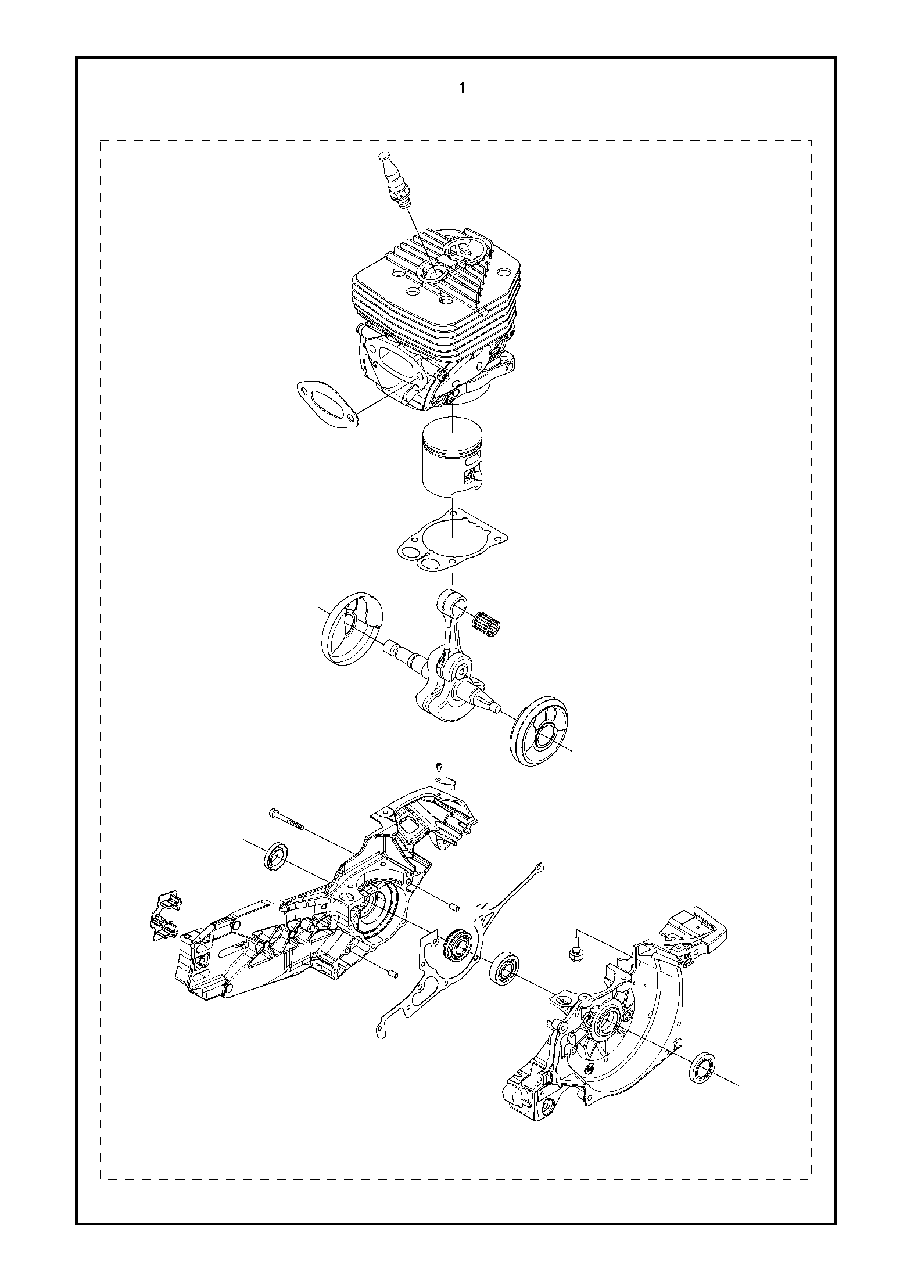 Engine Kit Diagram and Parts List for K970III 2016-07 Husqvarna Circular Saw