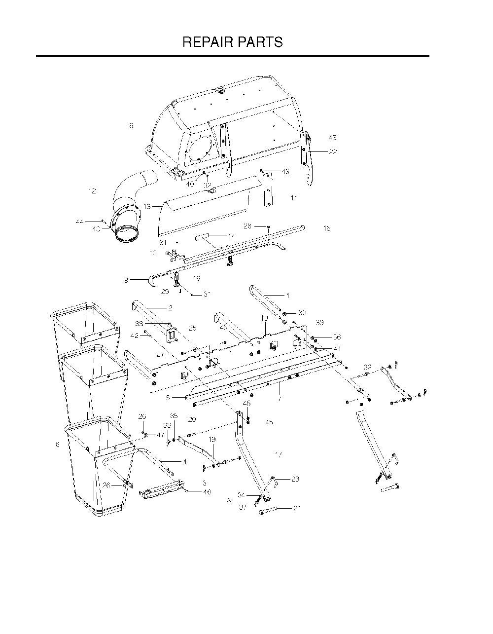 Repair Parts Diagram and Parts List for P-ZT48 966656601 Husqvarna Lawn Tractor Accessories
