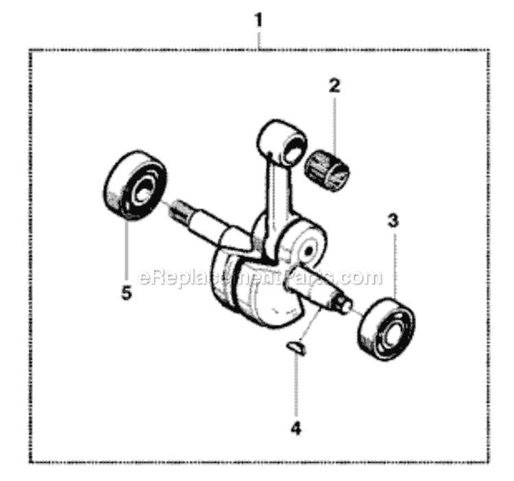 Crankshaft Diagram and Parts List for 281XP 2010-06 Husqvarna Chainsaw