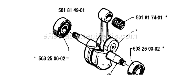 Page D Diagram and Parts List for 281 1986-12 Husqvarna Chainsaw