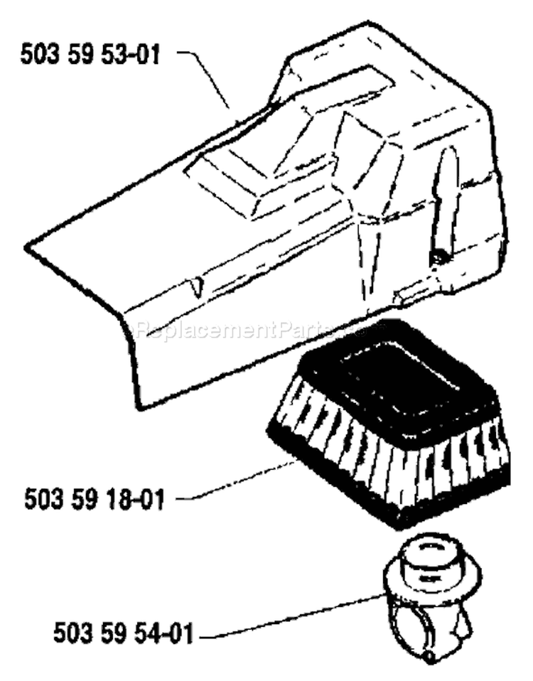 Page F Diagram and Parts List for 281 1989-02 Husqvarna Chainsaw