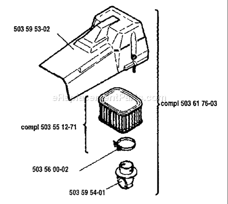 Page A Diagram and Parts List for 281 1993-09 Husqvarna Chainsaw