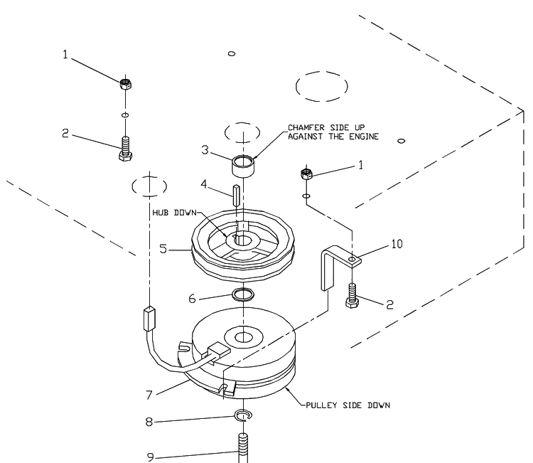 Engine Assembly Diagram and Parts List for ZTH4217A (539104770-01)(2000-03) Husqvarna Lawn Mower
