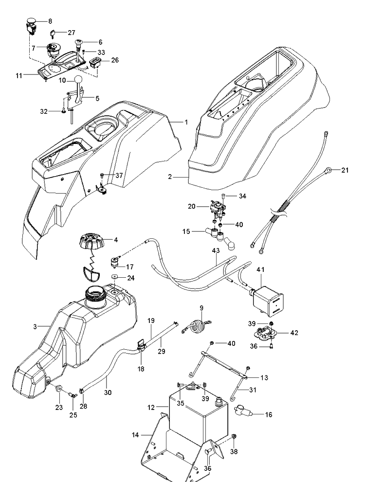 Ignition System Diagram and Parts List for Z248F (96795390300)(2018-10) Husqvarna Lawn Mower
