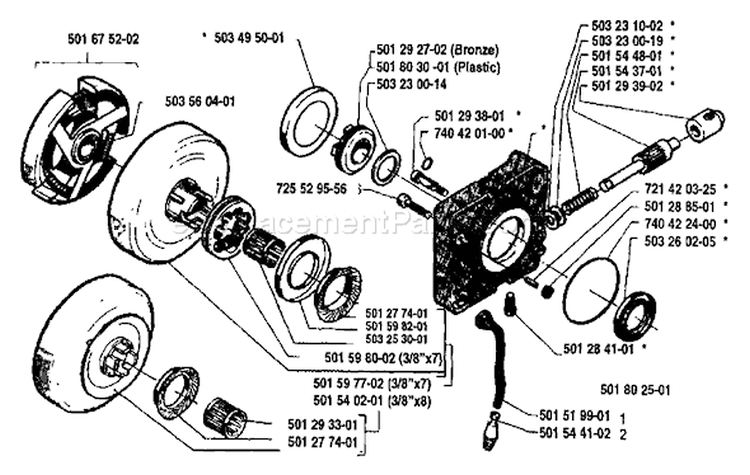 Page I Diagram and Parts List for 281 1988-01 Husqvarna Chainsaw