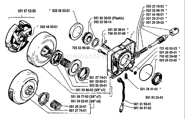 Page I Diagram and Parts List for 288 1989-02 Husqvarna Chainsaw
