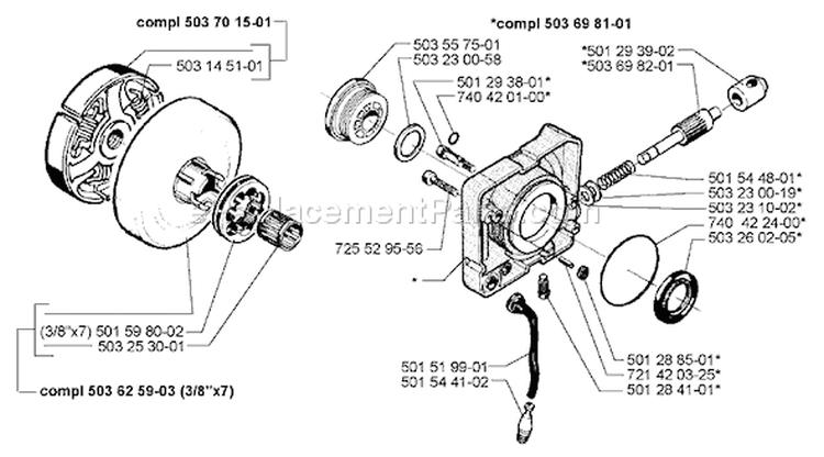 Page I Diagram and Parts List for 281 1997-12 Husqvarna Chainsaw