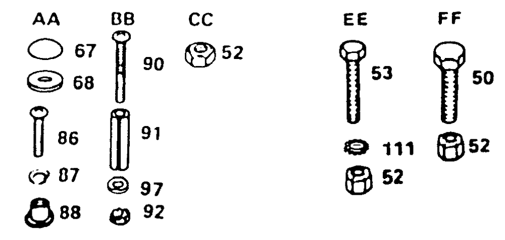 Chassis And Enclosures (Part 2) Diagram and Parts List for YT125 (954000041)(1990-01) Husqvarna Lawn Tractor