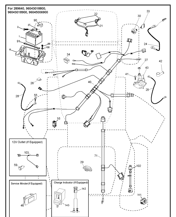 Electrical Diagram and Parts List for YTH24V54  Husqvarna Lawn Tractor