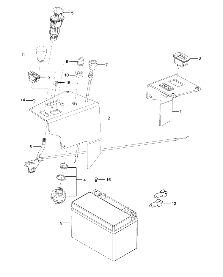 Console Diagram and Parts List for Z548 (96792970100)(2018-08) Husqvarna Lawn Mower