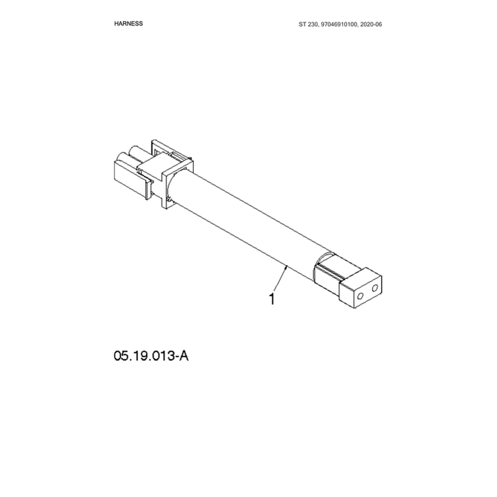 Harness Diagram and Parts List for 970528802  Husqvarna Snow Blower