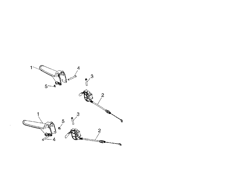 Control lever Diagram and Parts List for ST227P-96193009702  Husqvarna Snow Blower