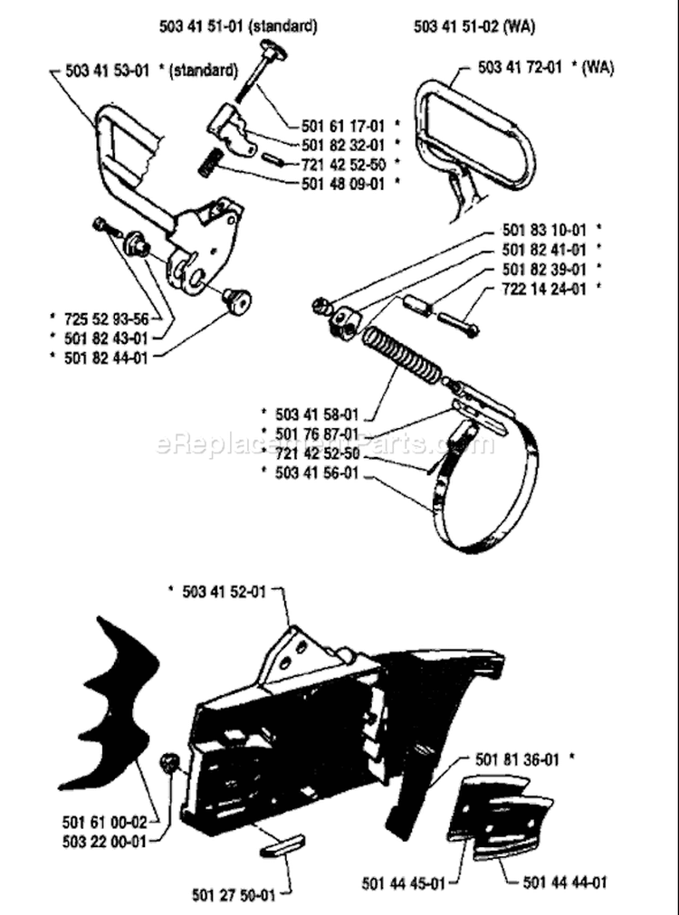 Page C Diagram and Parts List for 298 1987-01 Husqvarna Chainsaw