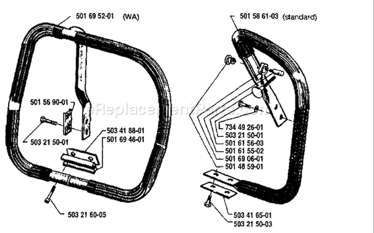 Page F Diagram and Parts List for 298 1987-01 Husqvarna Chainsaw