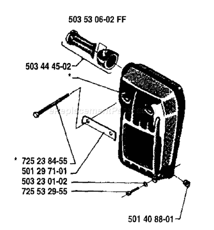 Page I Diagram and Parts List for 298 1987-06 Husqvarna Chainsaw