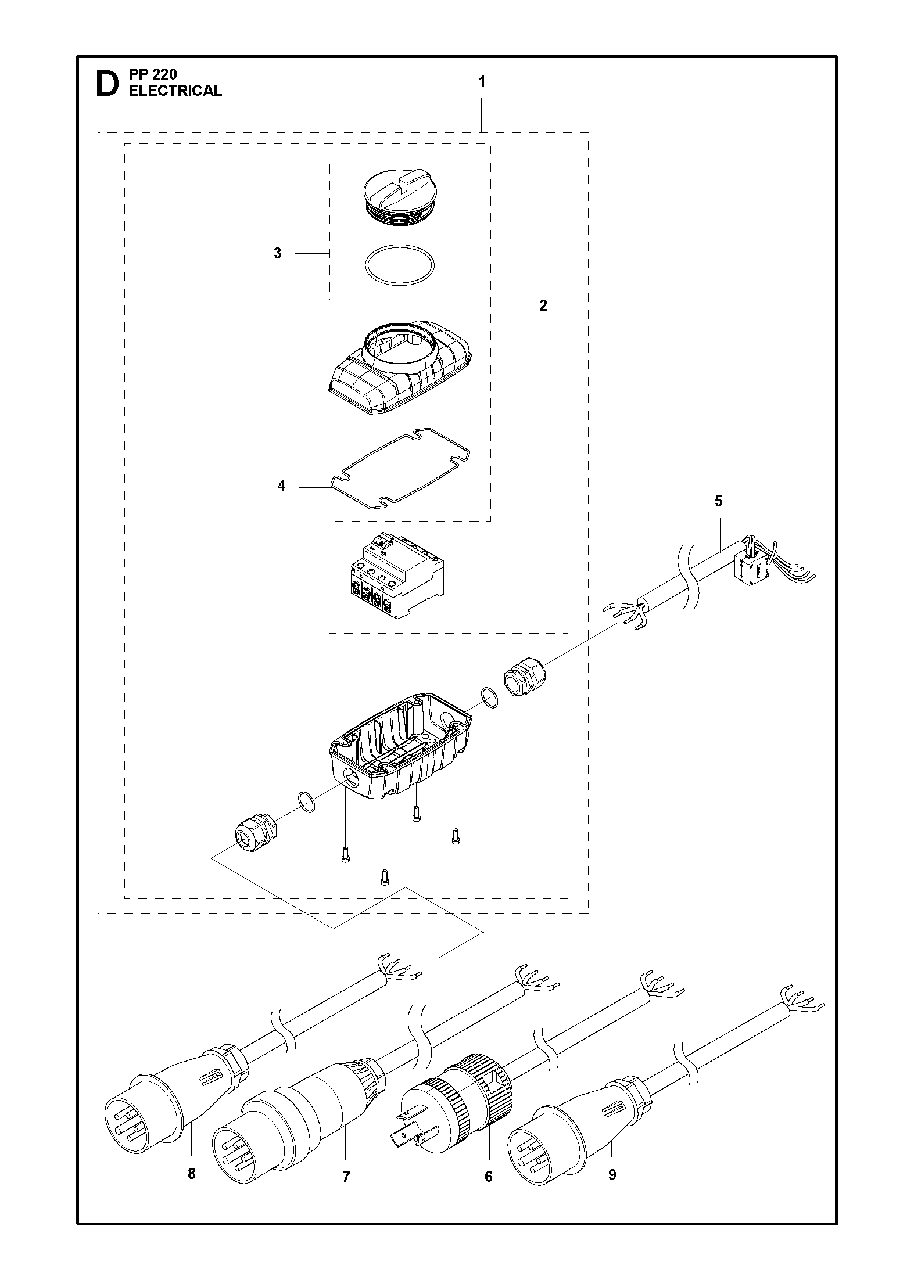 Electrical Diagram and Parts List for PP220 (20163400001 & Above)(2016) Husqvarna Miscellaneous