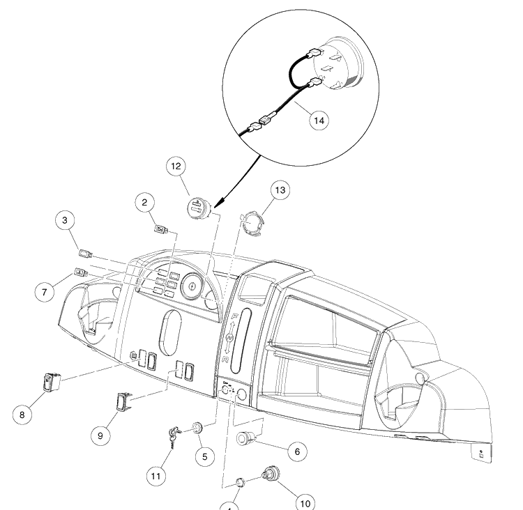Electrical Components - Diesel Diagram and Parts List for HUV4421GXP 2009 Husqvarna Lawn Tractor
