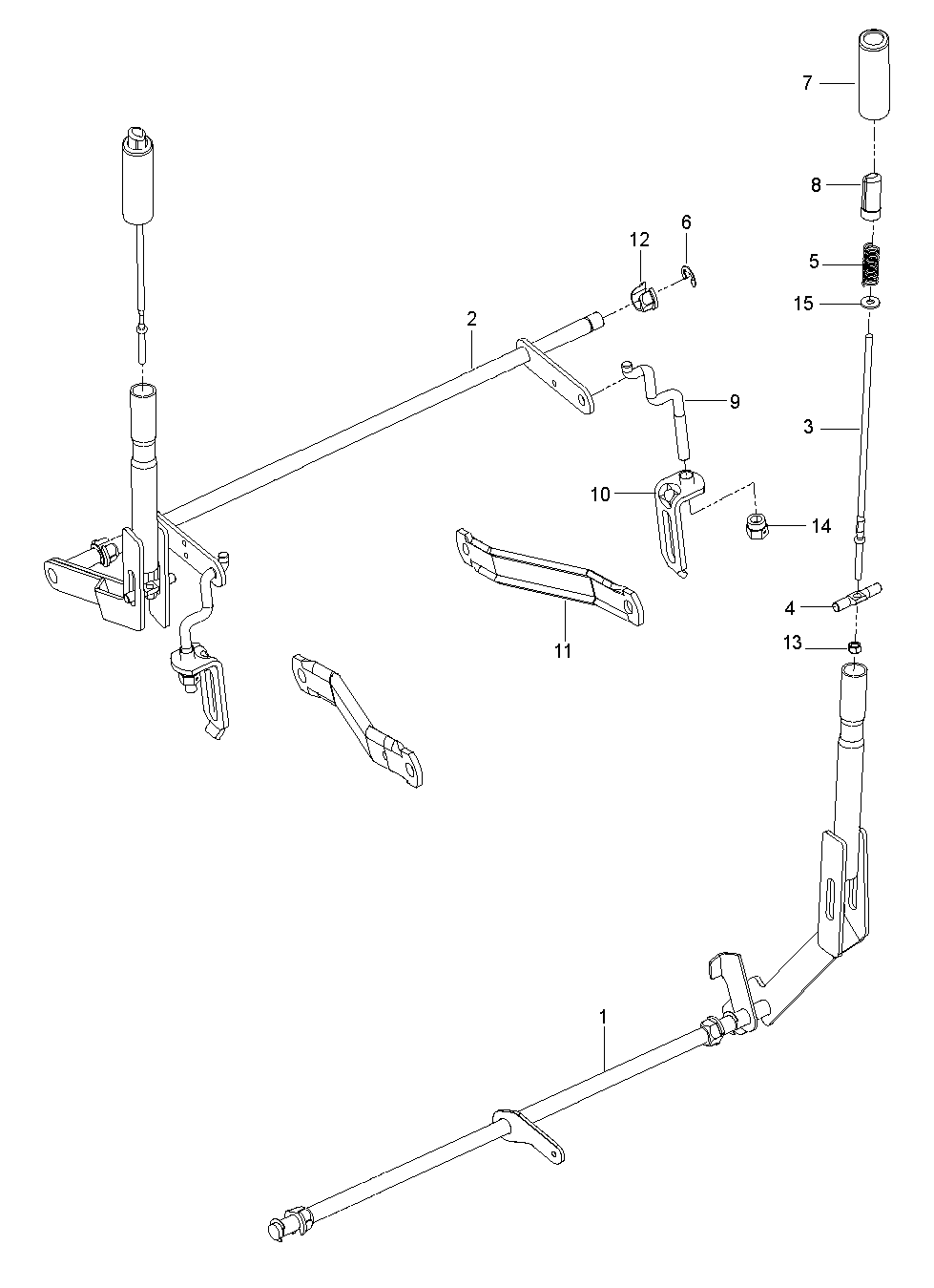 Brake / Rear Mower Lift Diagram and Parts List for RZ46IBF 967277604-00, 2014-03 Husqvarna Lawn Tractor