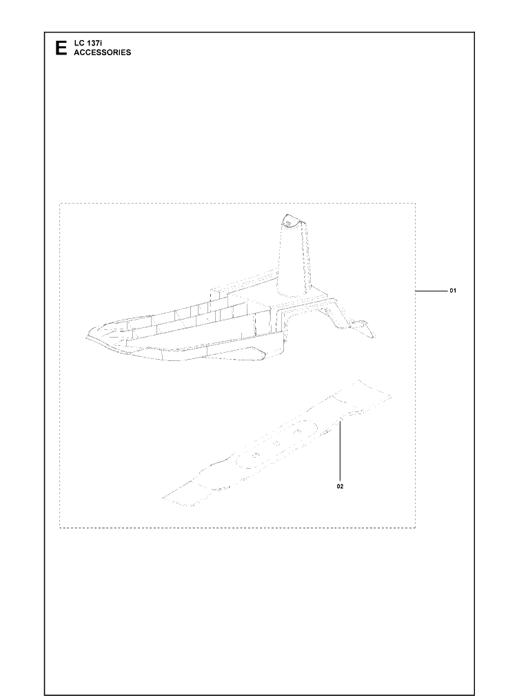 Accessories Diagram and Parts List for LC137I (970500901)(970500904) Husqvarna Lawn Mower